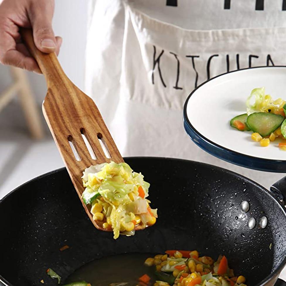 Teak Spurtle Spatula Set - The Perfect Partner for Cast Iron Cookware