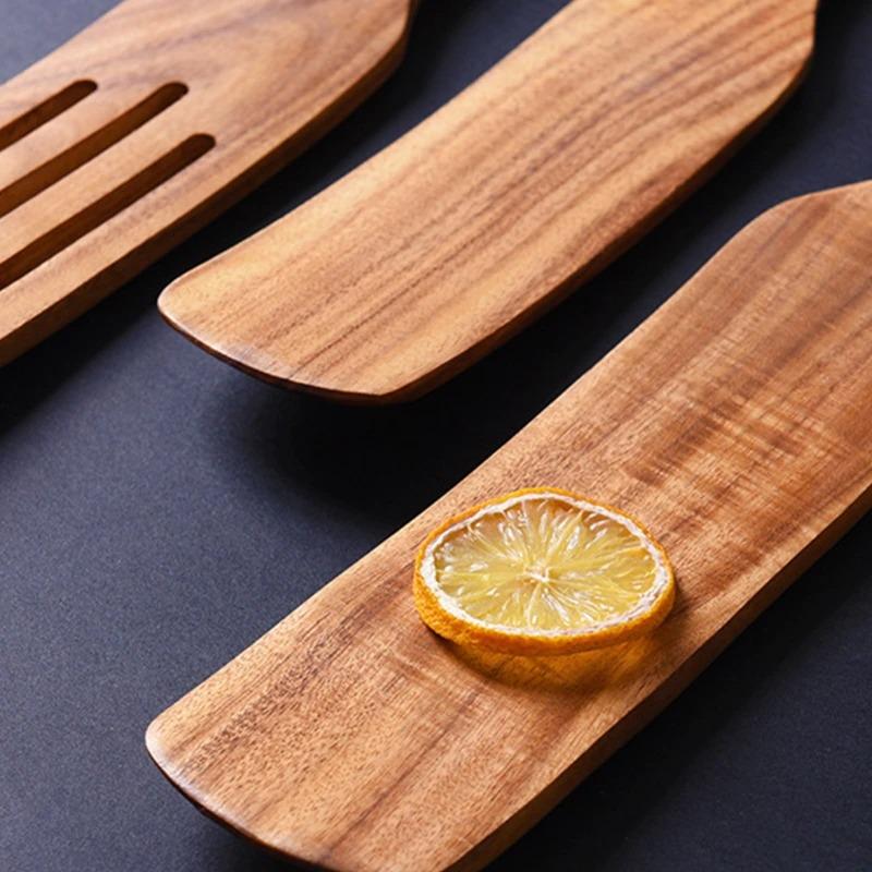 Teak Spurtle Spatula Set - The Perfect Partner for Cast Iron Cookware